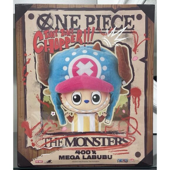 POP MART THE MONSTERS MEGA LABUBU 400% TONY TONY CHOPPER - Picture 1 of 9